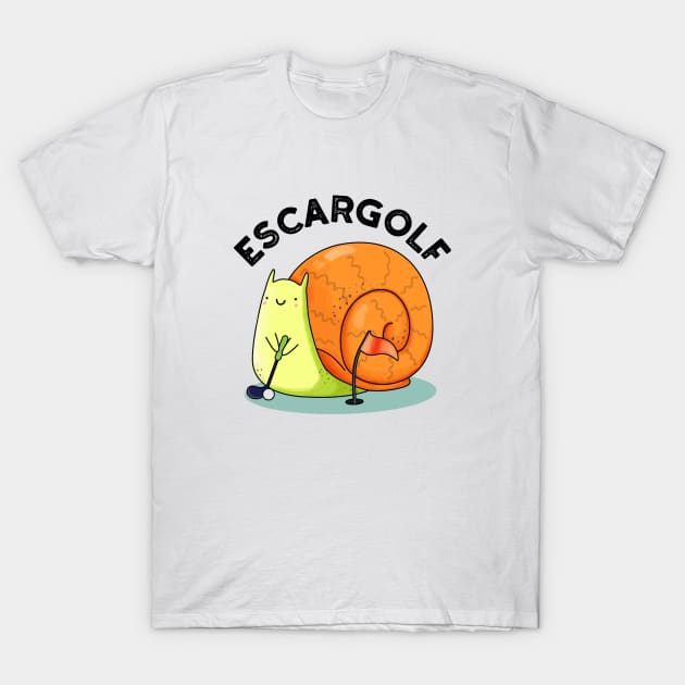 Escar-golf Cute Escargot Snail Pun T-Shirt by punnybone